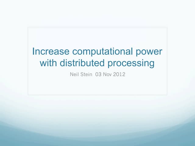 Distributed processing