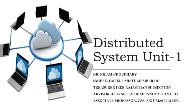 Distributed System Unit 1 Notes by Dr. Nilam Choudhary, SKIT Jaipur