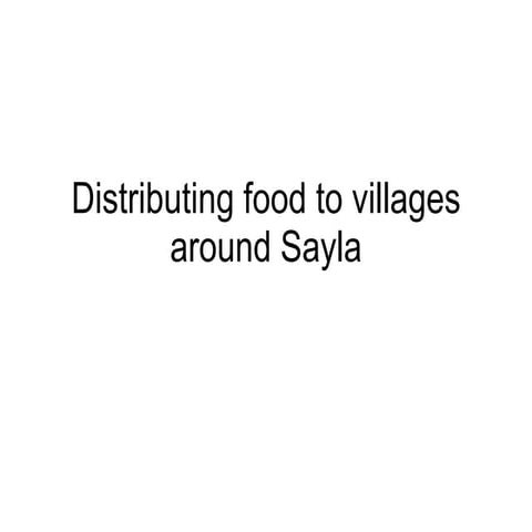 Distributing Food To Villages Around Sayla