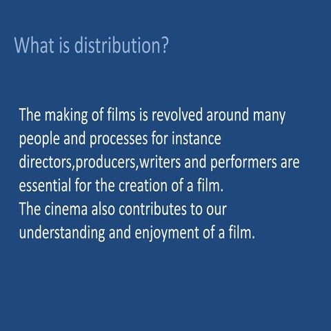 Distribution presentation | PPTX