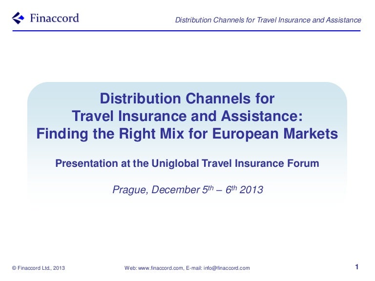 Travel Insurance Distribution Channels Finding the right mix for Eur…