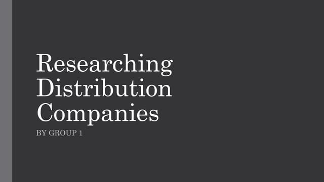 Distribution companies
