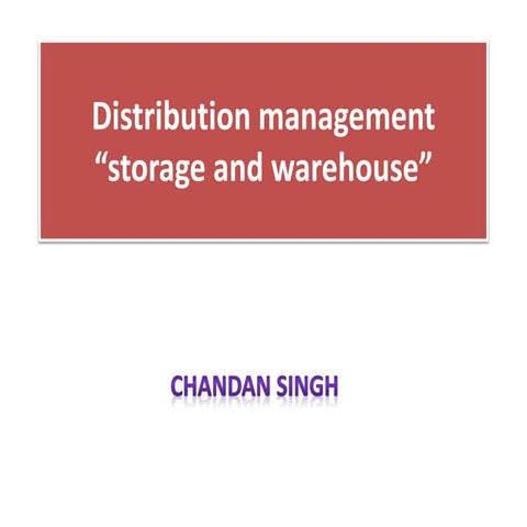 Distribution management