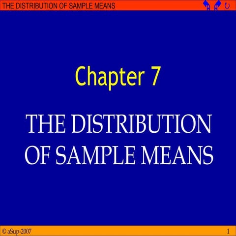 Distribution of sampling means