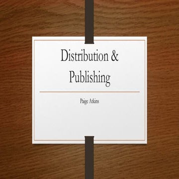 Distribution & publishing | PPTX