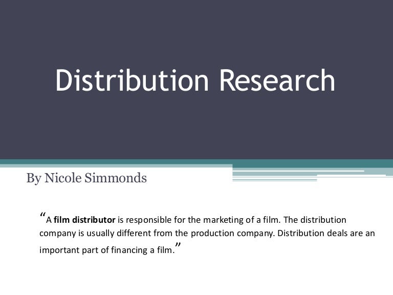 Distribution research