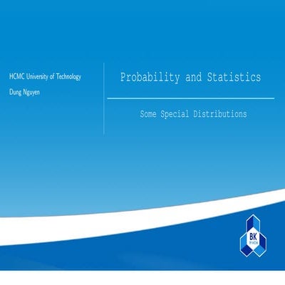 A lecture in distribution and random variables