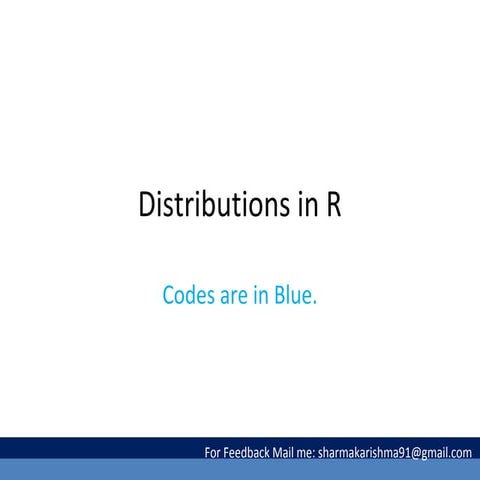 Distributions in R | PPT