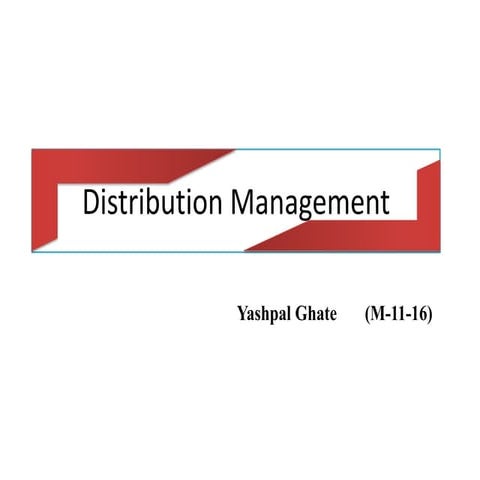 Distribution strategies with case study