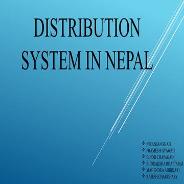 Distribution System Planning and Design | PPTX