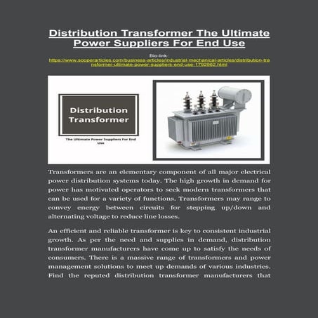 Key Differences Between Power Transformer and Distribution Transformer.pdf