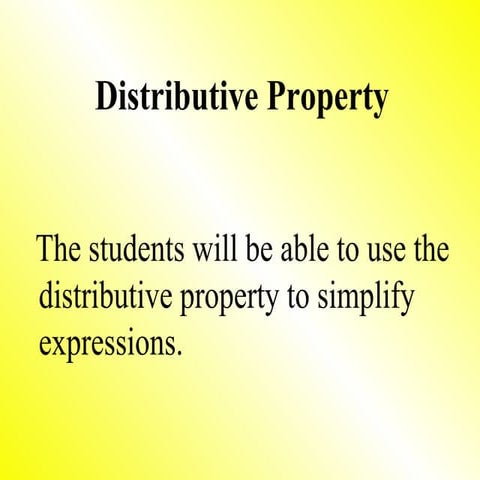 Distributive property