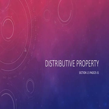 Distributive property