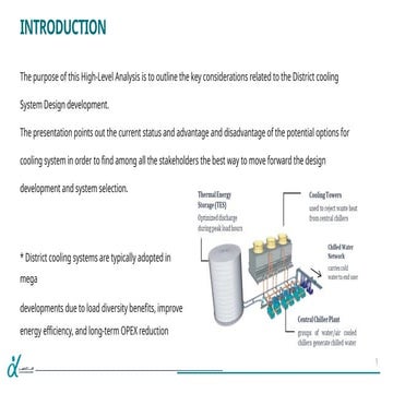 District Cooling System Design and Implementation | PPTX