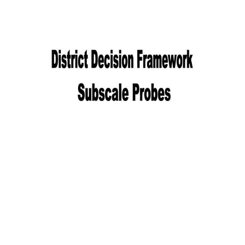 District decision framework subscale probes | PPT