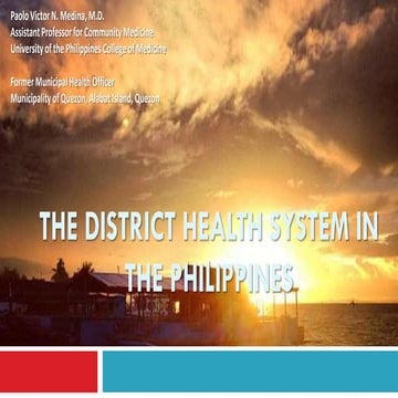 The District Health System in the Philippines