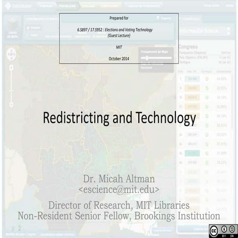 Redistricting and Voting Technology