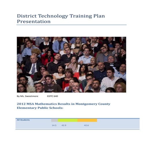 District technology training plan presentation 1