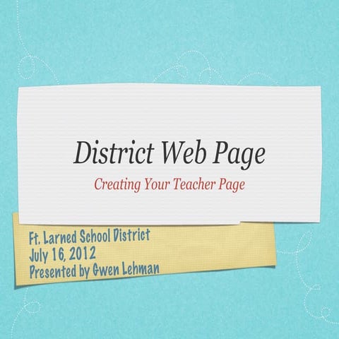 District Website Training