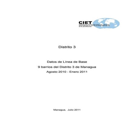 Distrito 3 línea de base