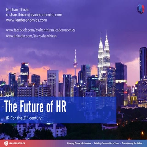 The Future of HR - Presentation to HRDF Leaders