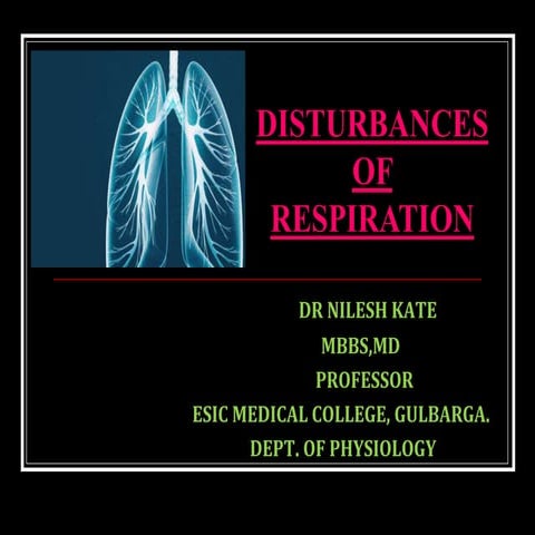 Disturbances of respiration