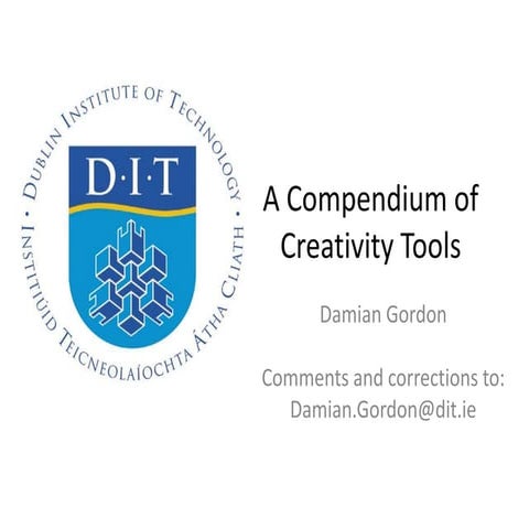 A Compendium of Creativity Tools