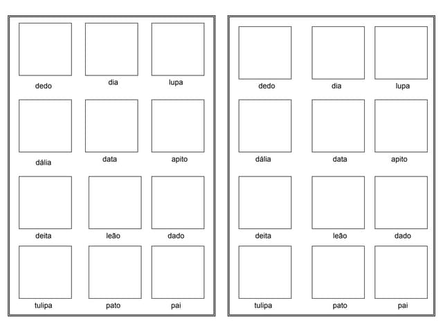 Ditado de palavras d