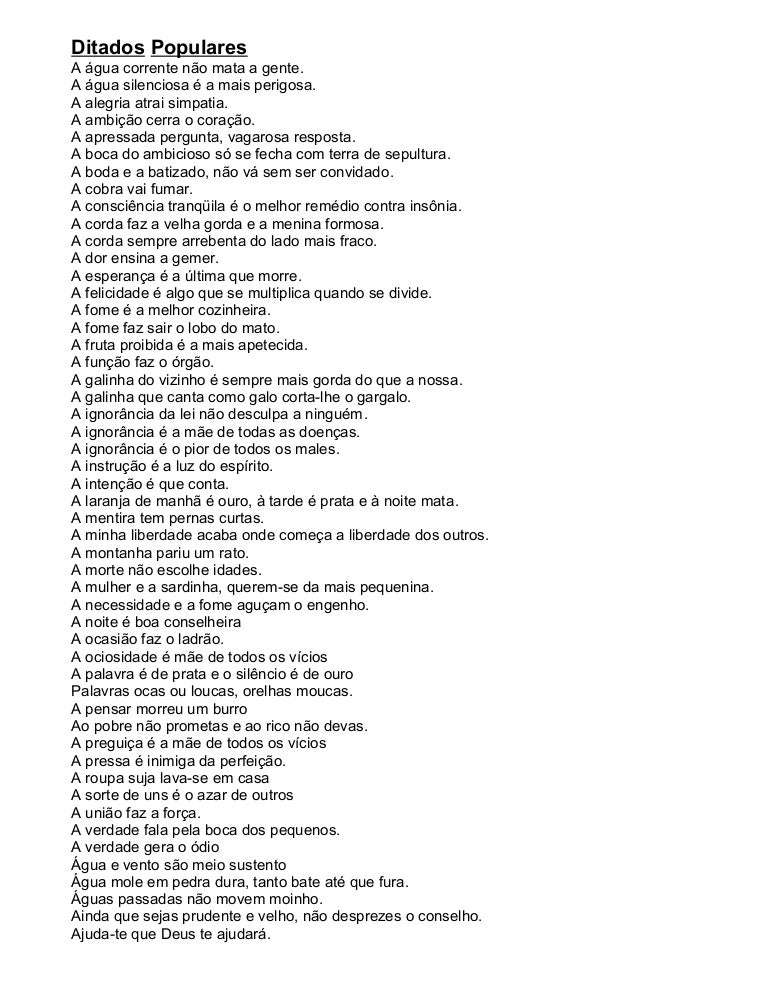 Enem Ditado Popular é Uma Frase Sentenciosa