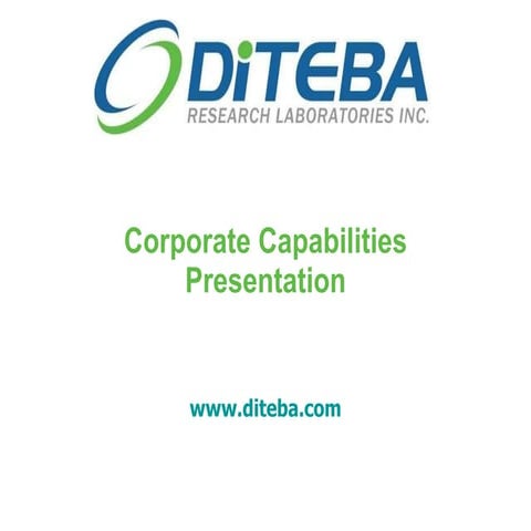 Diteba Research Laboratories Corporate Capabilities