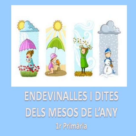 Dites i endevinalles dels mesos de l'any 1r