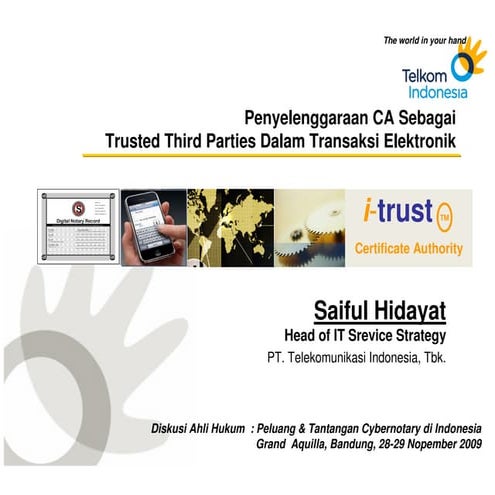 Saiful Hidayat Pemanfaatan Certification authority (CA) Untuk Transaksi Elekt...