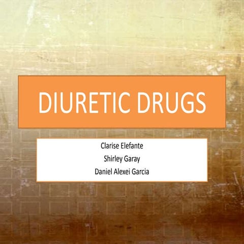 Diuretic drugs