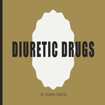 Diuretic drugs