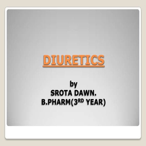 Diuretics by srota dawn