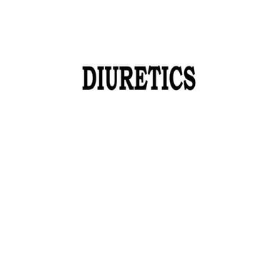 Diuretics medicinal chemistry and differnet types of diuretics
