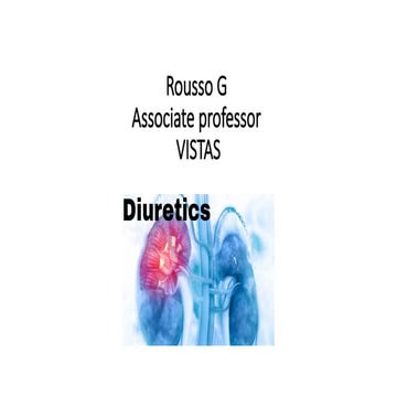 Diuretics are a class of drugs that increase the production of urine, which h...