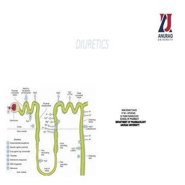 Diuretics: Pharmacology | PPTX