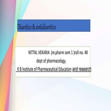 Diuretics and antidiuretics detail STUDY