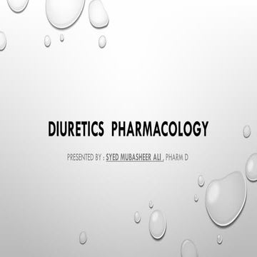 DIURETICS PHARMACOLOGY.  pptx.   ........