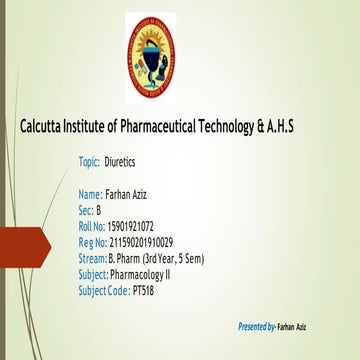 ( Diuretics Medicines ) Pharmacology II pptx.pdf