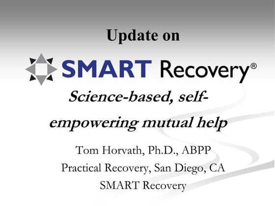 CBA - The Cost-Benefit Analysis | SMART Recovery | PPT