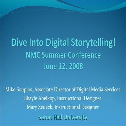 Dive Into Digital Storytelling!