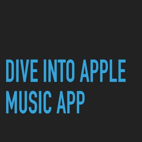 Dive into apple music app