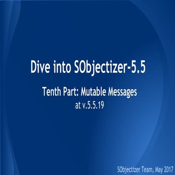 Dive into SObjectizer 5.5. Tenth part: Mutable Messages