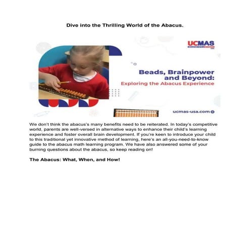 Dive into the Thrilling World of the Abacus..docx