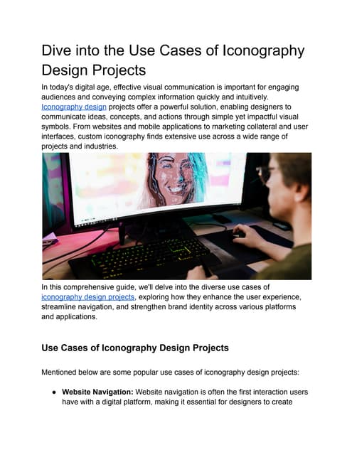 Dive into the Use Cases of Iconography Design  PDF