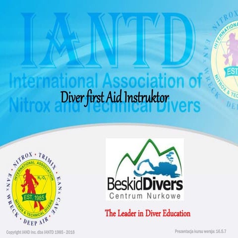Diver first aid instruktor prezentacja