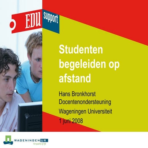 Diverse 2008 Studenten Begeleiden Op Afstand