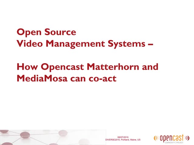 Diverse 2010 Portland, Maine, US, Ward, Schulte Opencast Matterhorn, MediaMosa